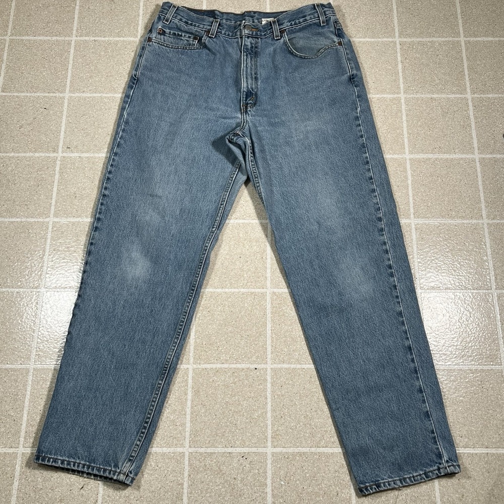 Vintage Levi's 550 Relaxed Fit Jeans Men's 32x30 Blue Denim Made in Mexico Red T - Picture 6 of 12